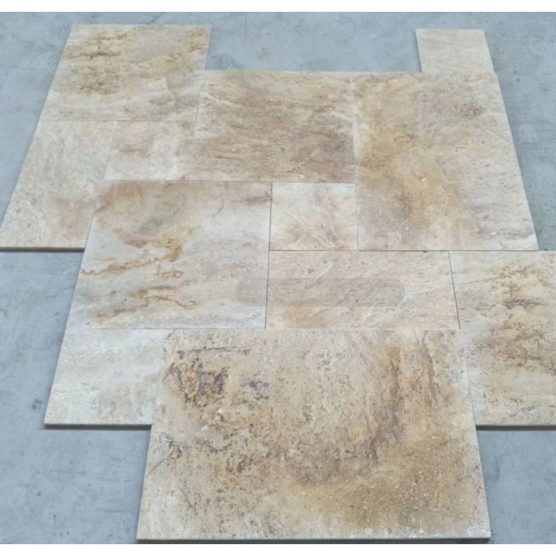 Beige Travertine Tiles Tlooring Big Size/Exterior Flooring Stone Tiles