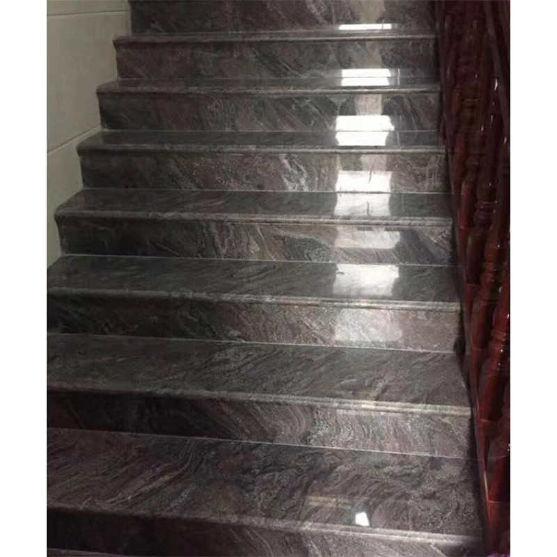 China Indoor Natural Stone Purple Granite Stairs For Sale