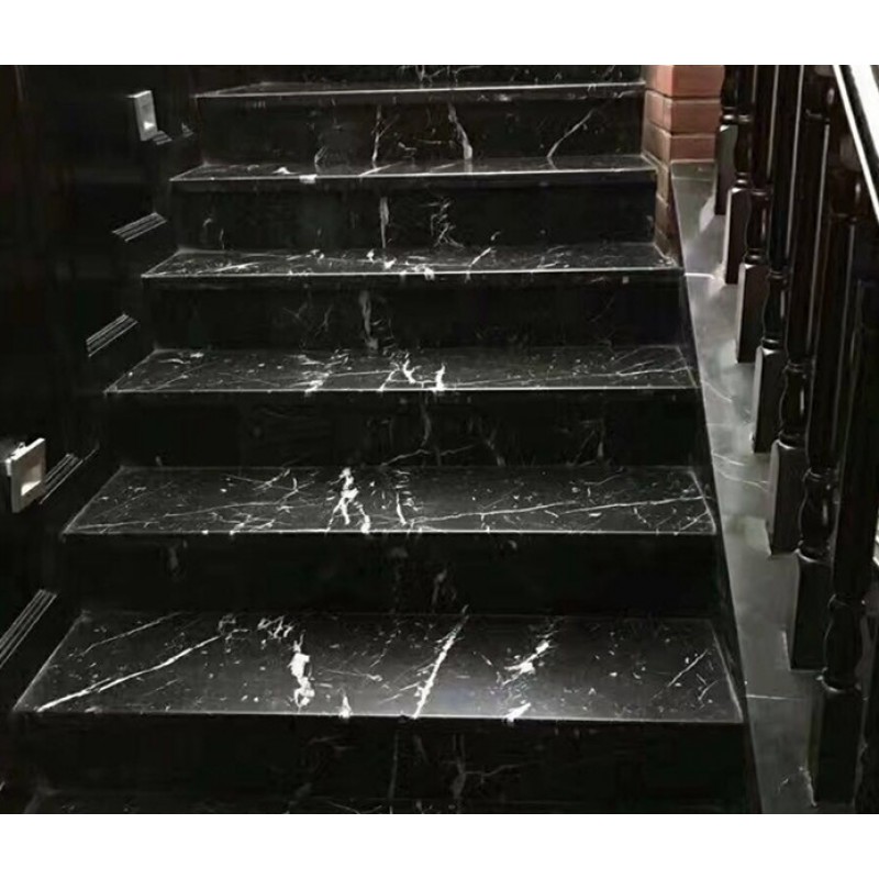 Customized Nero Marquina Black Marble Stair Steps ( Good Price )