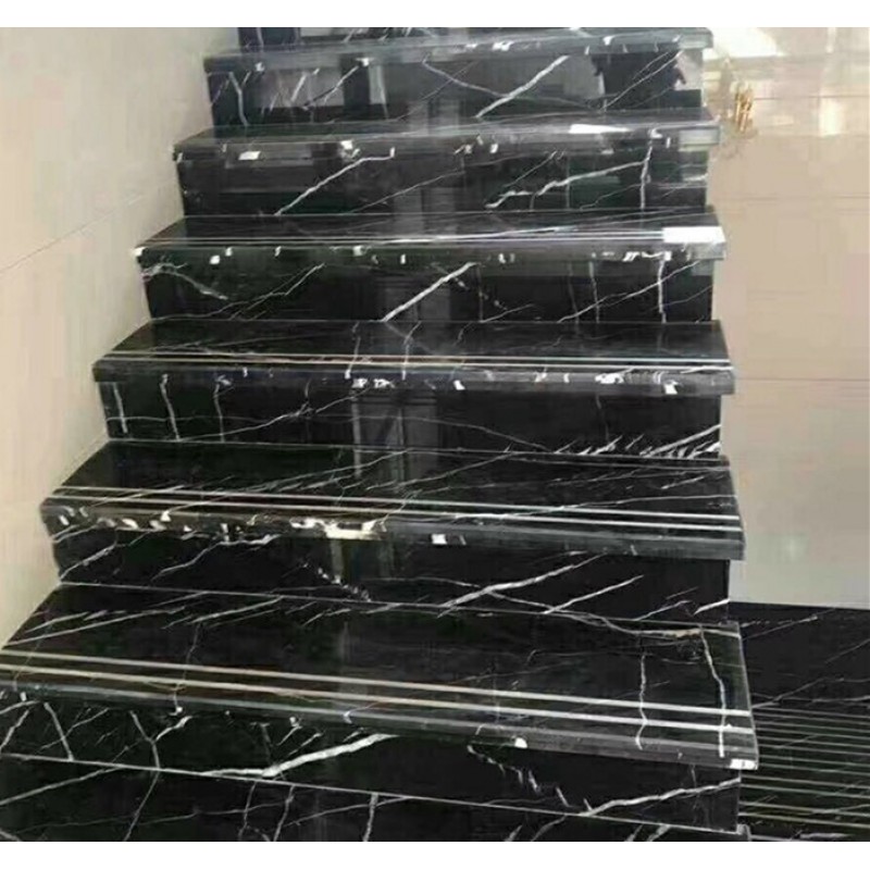 Customized Nero Marquina Black Marble Stair Steps ( Good Price )