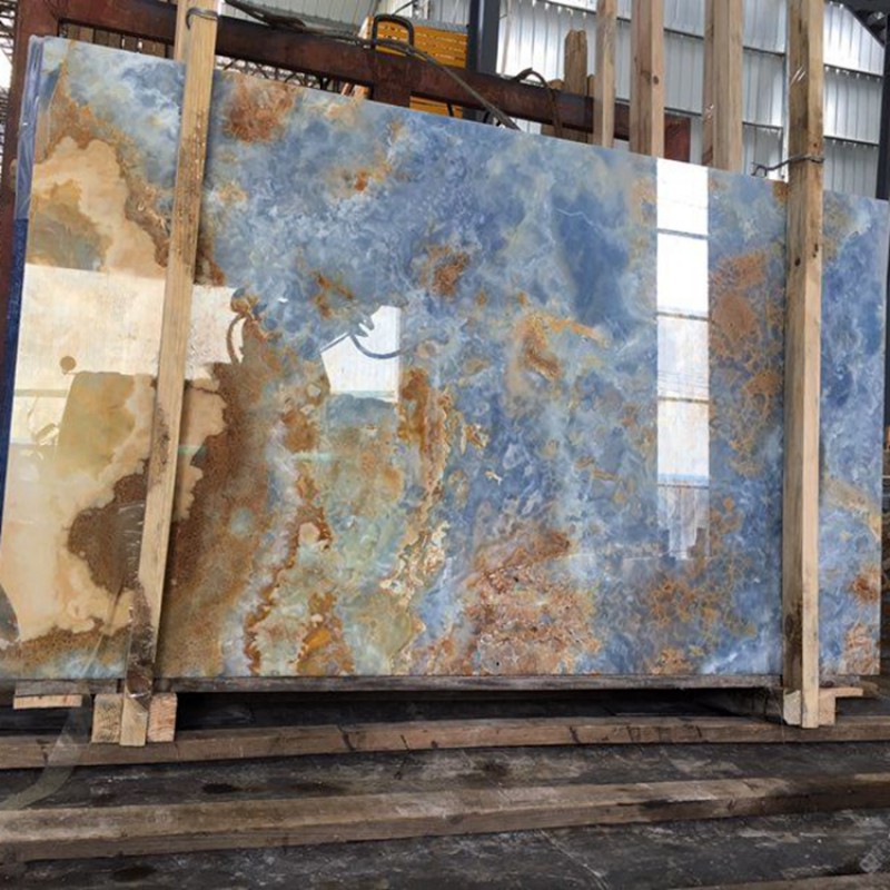 Factory Direct Competitive Price Onyx Marble Slabs Blue With Great Quality