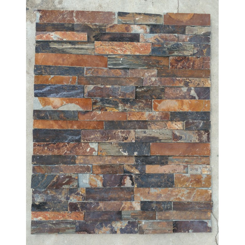 Flat Mix Rough Surface Slate Stone Wall Panels/Stone Wall Tiles Exterior/Decorative Outdoor Wall Stone Panels