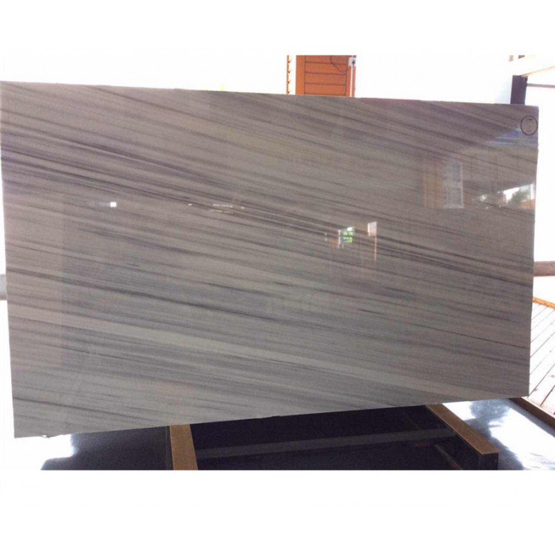 Large Slab Nature Star White And Grey Strips Marble For Floor Tiles