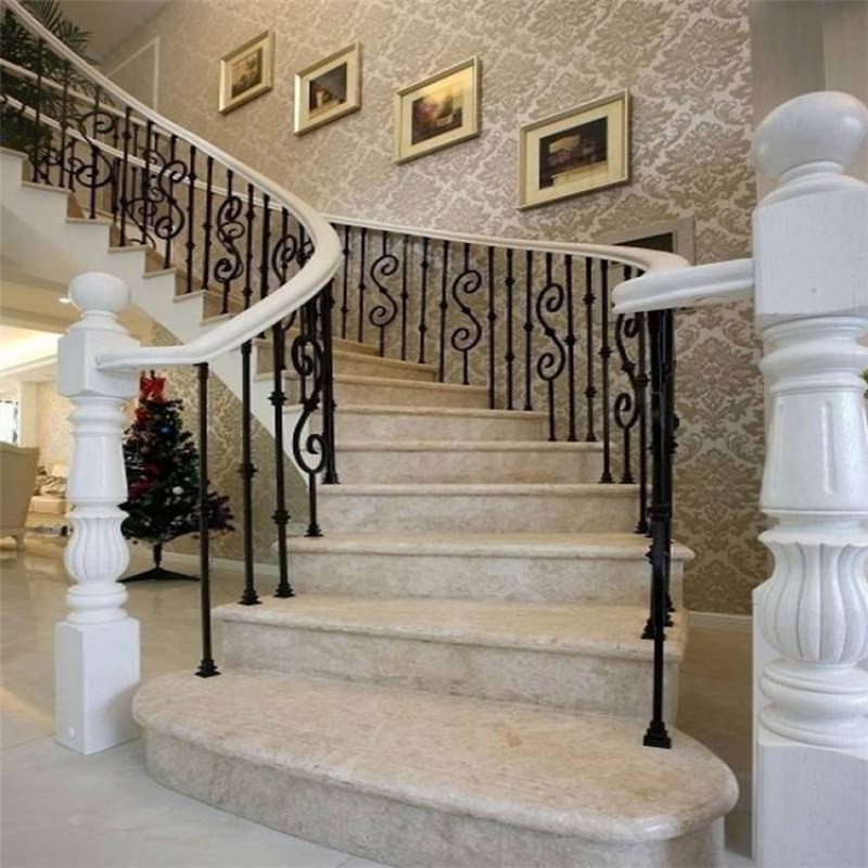 Modern Marble Step Straight Staircase Stone Ladder Stairs