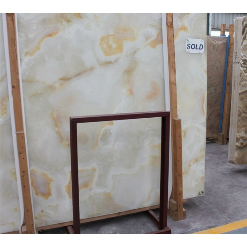 Natural Great Quality High Polished Transparent White Marble Onyx Slab Price