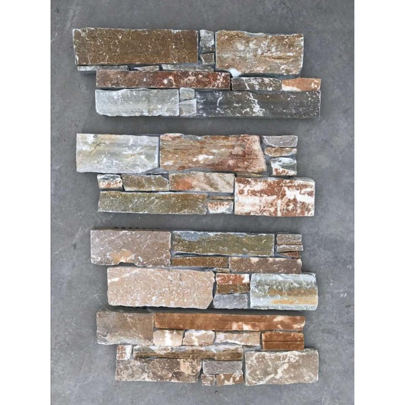 Slate Meshed Cement Back Exterior Stone Wall Tiles Decoration/Cladding Wall Tile/Stone Wall Facade Tiles