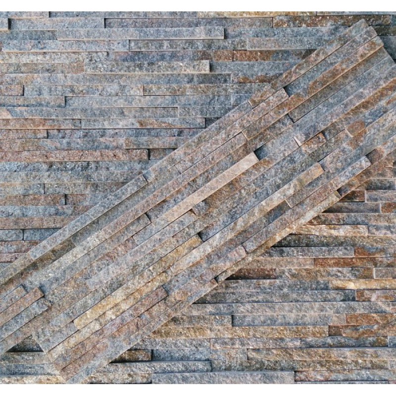 Rusty Quartz Modern Interior Wall Cladding Building Materials/Indoor Natural Stone Wall Tile/Stacked Stone Wall