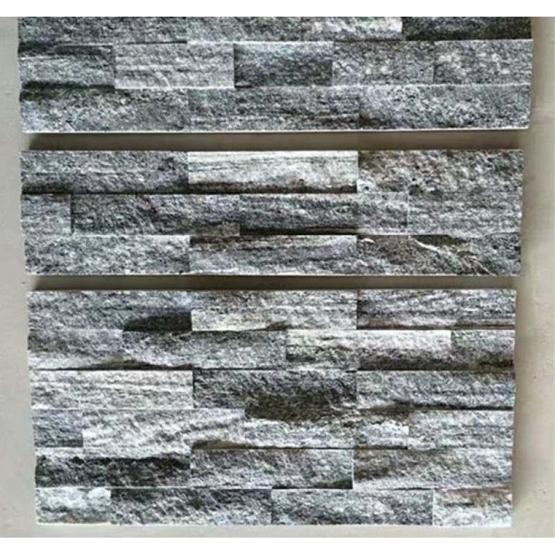 Split Face Panel Ledger Natural Grey Granite Stacked Stone Veneer Wall Panels