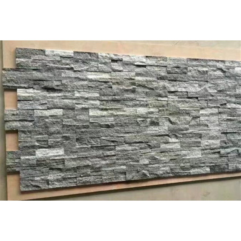 Split Face Panel Ledger Natural Grey Granite Stacked Stone Veneer Wall Panels