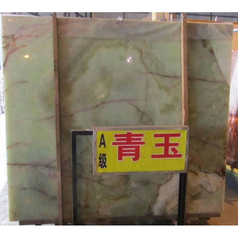 Superior Chinese Natural Green Onyx Jade Slabs Prices