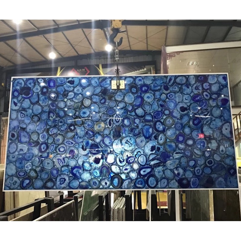 Wholesale Blue Agate Slabs For Wall Tile Price