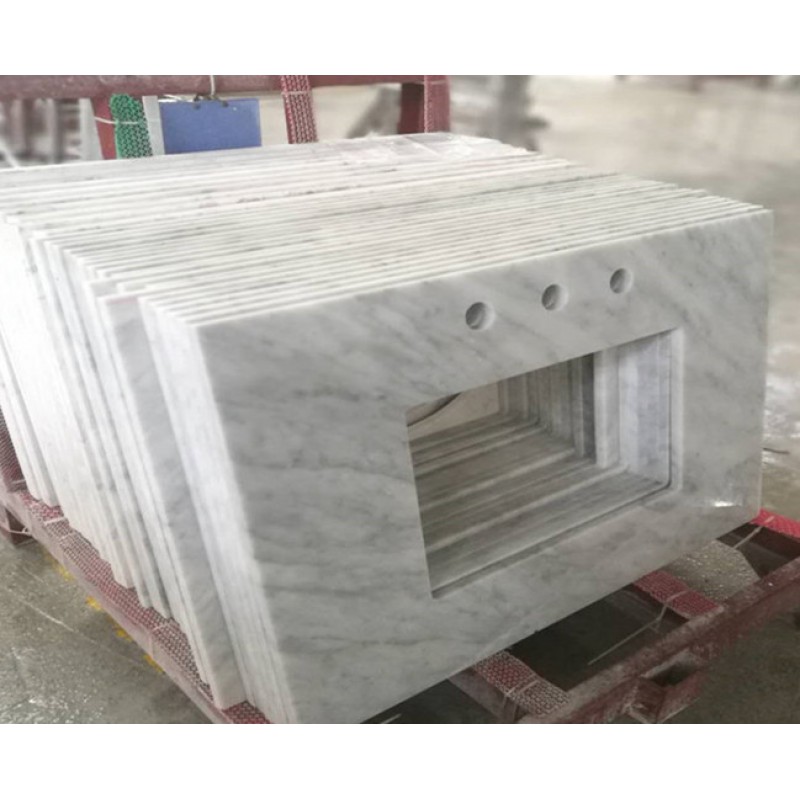 Carrara White Marble Vanity Tops For Project