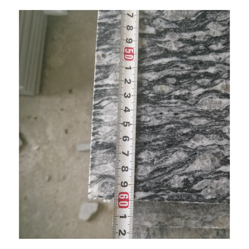 G022 Spray Flower Black Granite With White Veins Polished Tiles 600*600