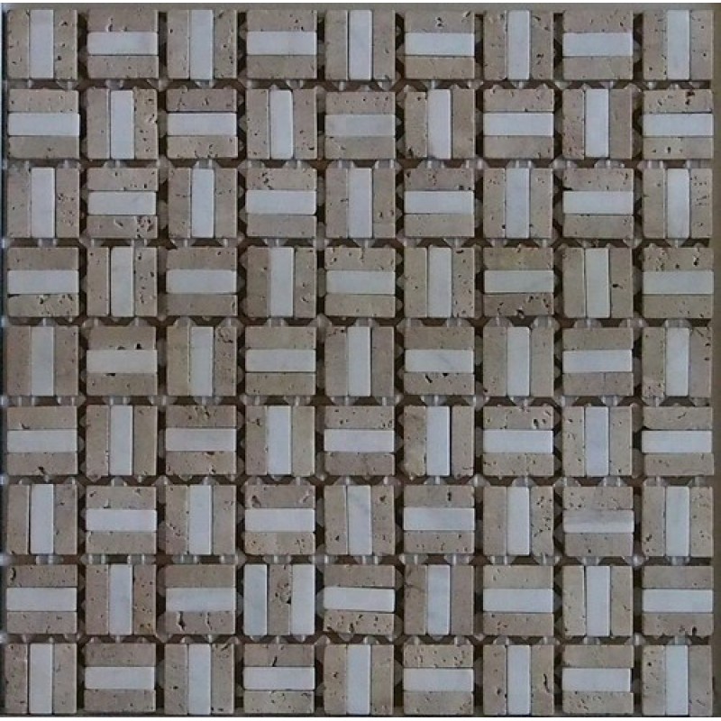 White Travertine Mosaic