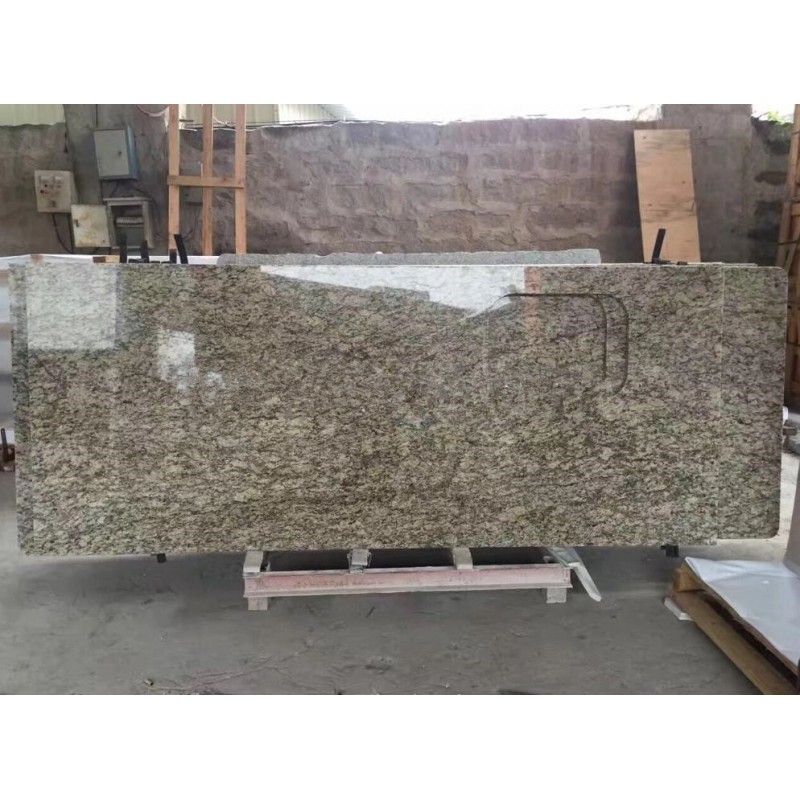 Cheap Brazil Gold Granite Kitchen Countertop Design