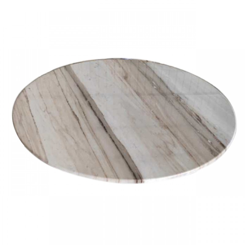 Natural Marble Iron Console Round Table Top