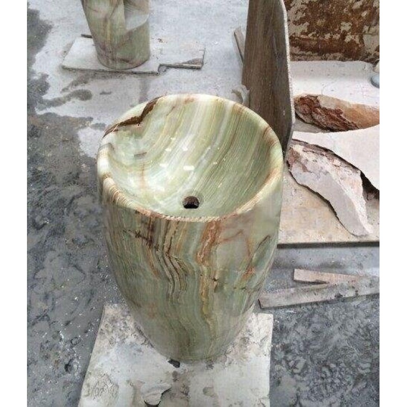 Natural Stone Marble Bathroom Free Standing Pedespal Sink