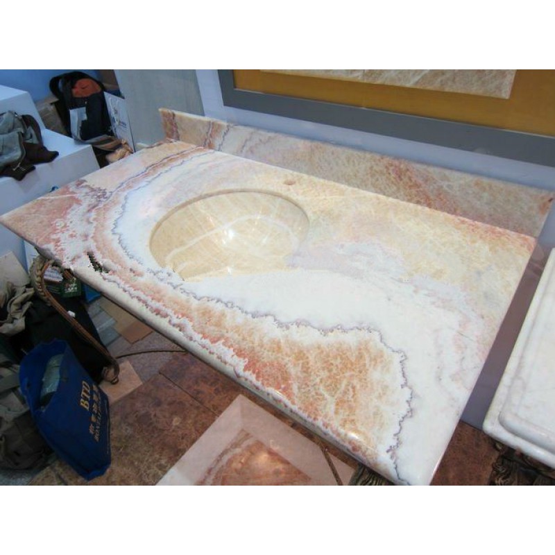 Red Gragon Onyx Bathroom Countertops