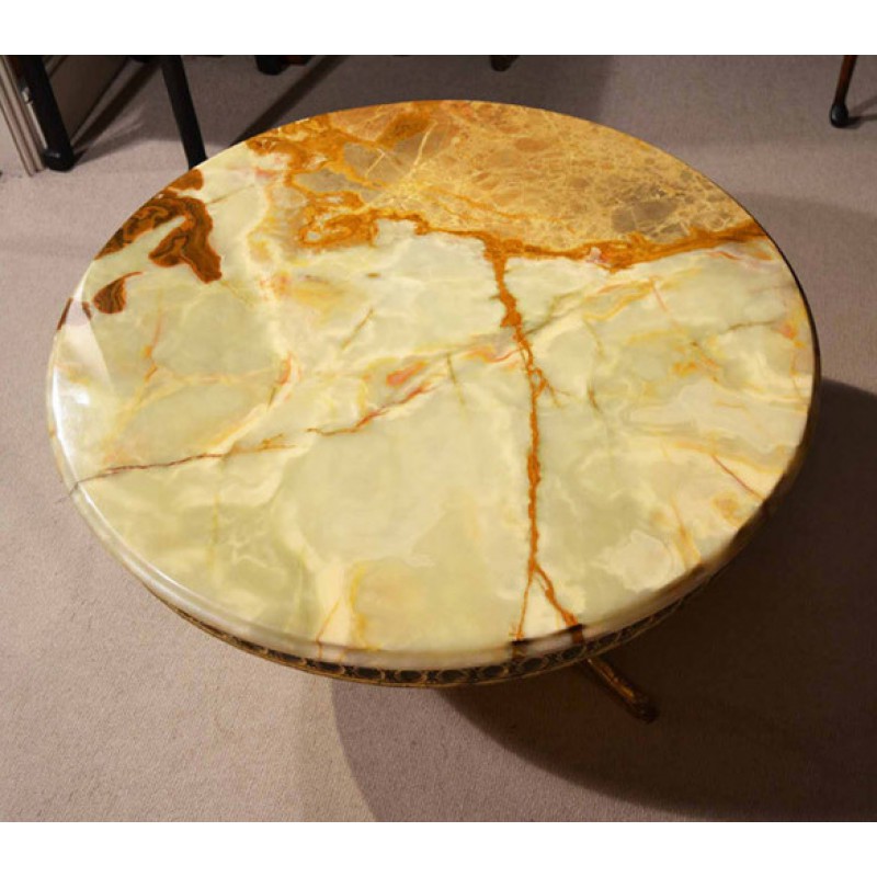 Round Onyx Stone Table Top Styles