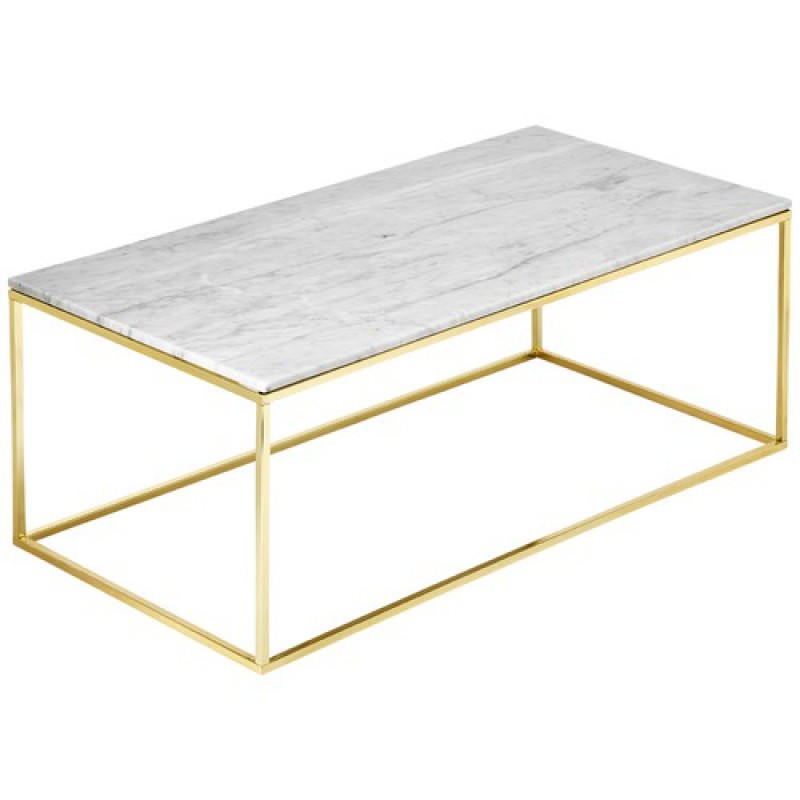 Marble Plus Stainless Steel Stand Fashion Coffee Table Modern Small Coffee Table Top