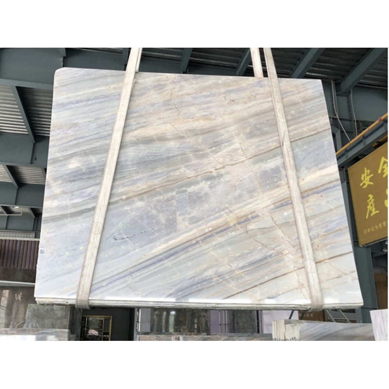 Chinese Factory Own Quarry Polished White Series  Palissandro Classico Bluette Marble Slab Prices