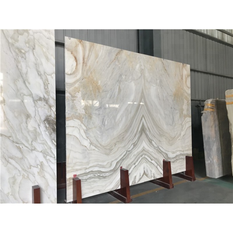 High Polished Beautiful Texture Stone Slab Italian Pearl White Marble