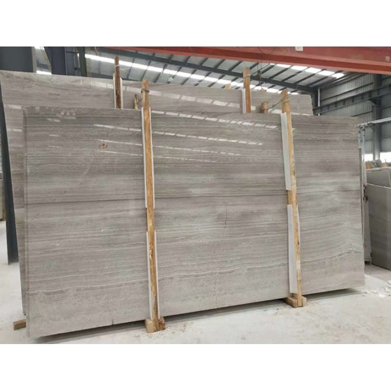 Hot Sale China Guizhou Grey Wooden Marble, Wood Grey Serpeggiante Marble, White Wooden Vein Marble Slab