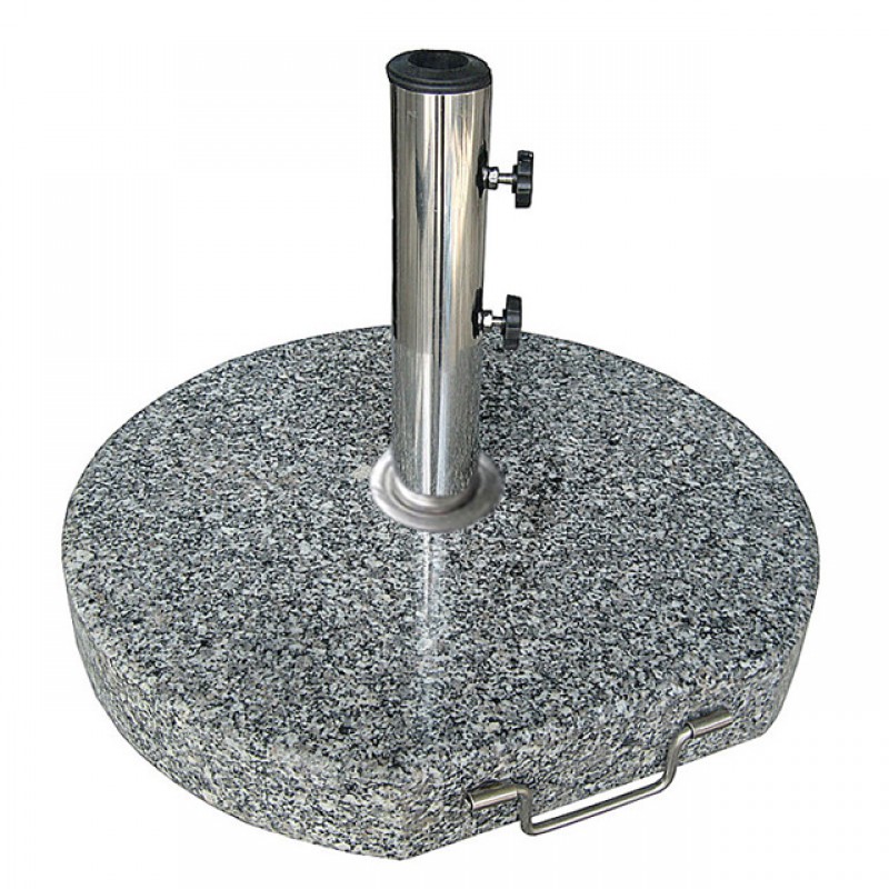 Wheeled Natural Grey Granite Stone Heavy Garden Umbrella Stand Base