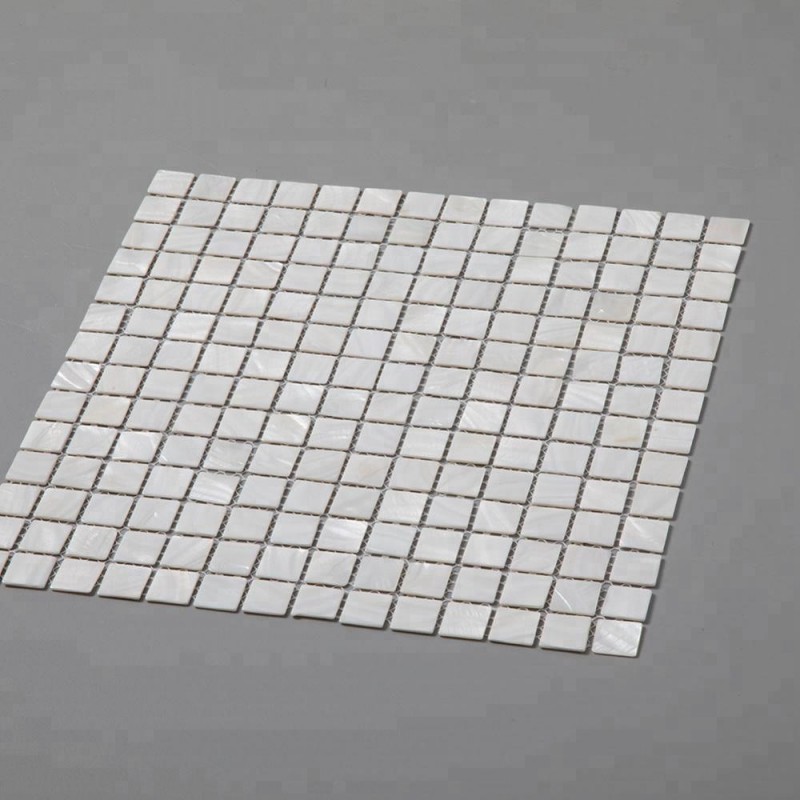 Square Raw Natural White Mother Of Pearl Shell Mosaic Tile