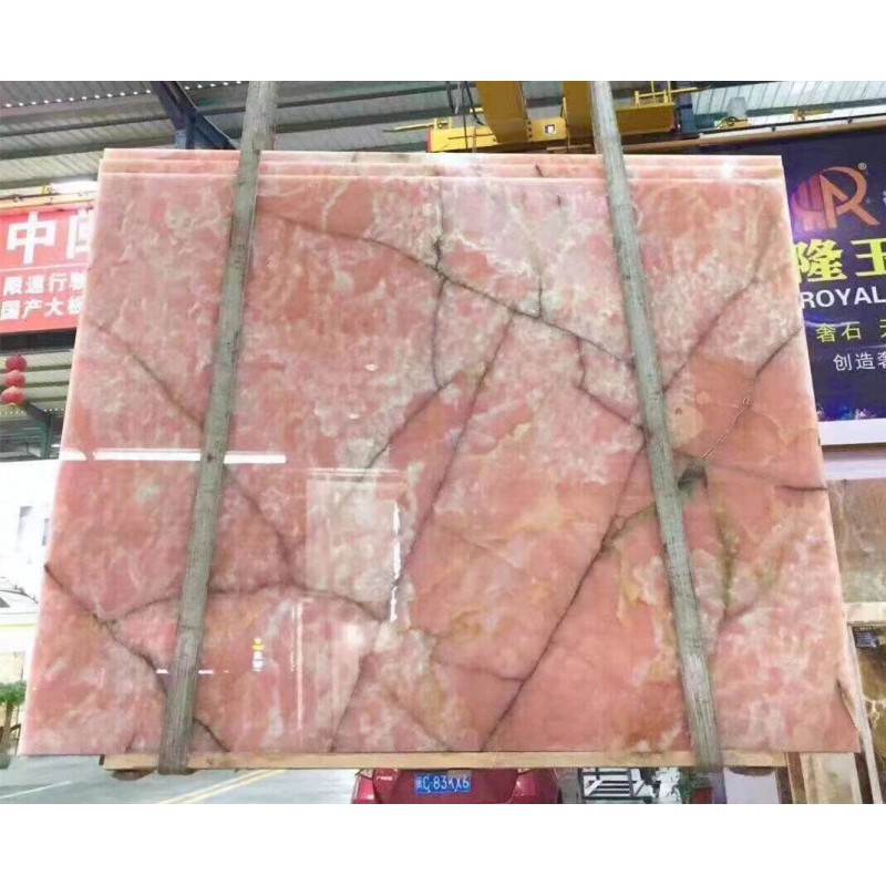 Backlit Pink Onyx Slabs Price