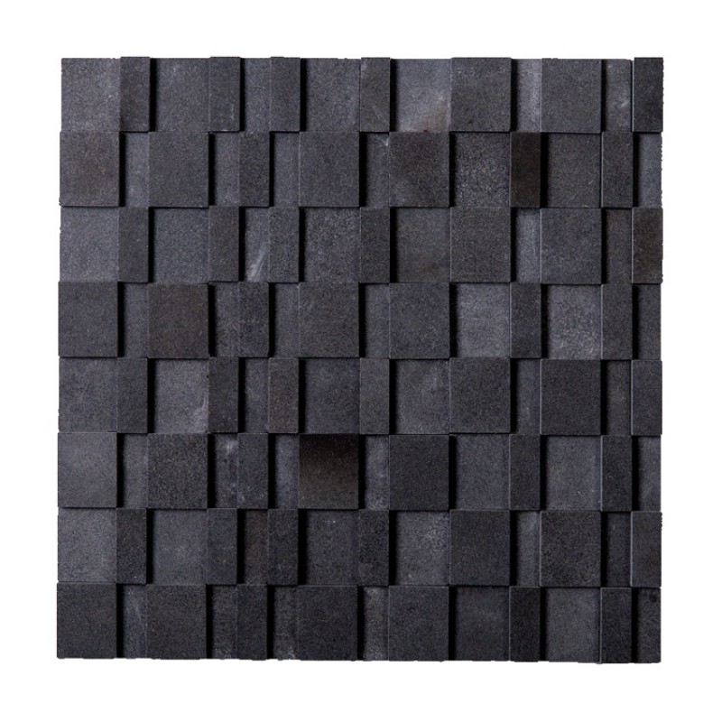 Black Basalt Tile Basketweave Mosaic