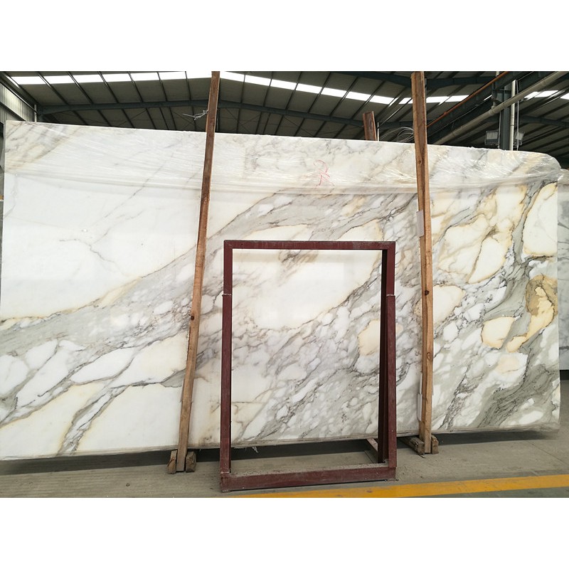 White Calacatta Oro Gold Marble Slab