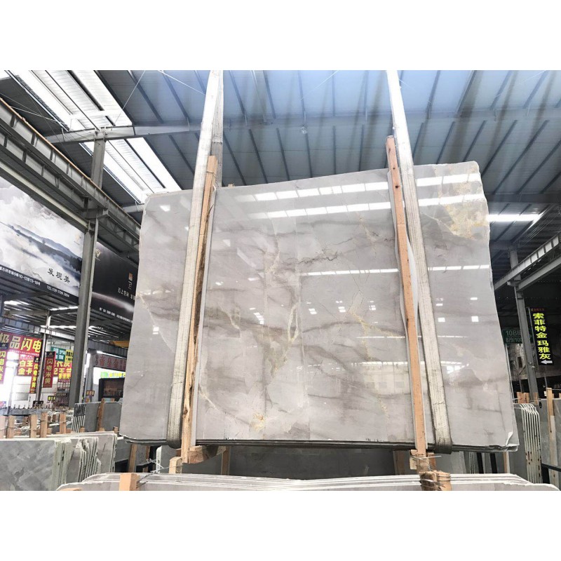 Natural Stone Picasso Gold Marble For Interior Decoration