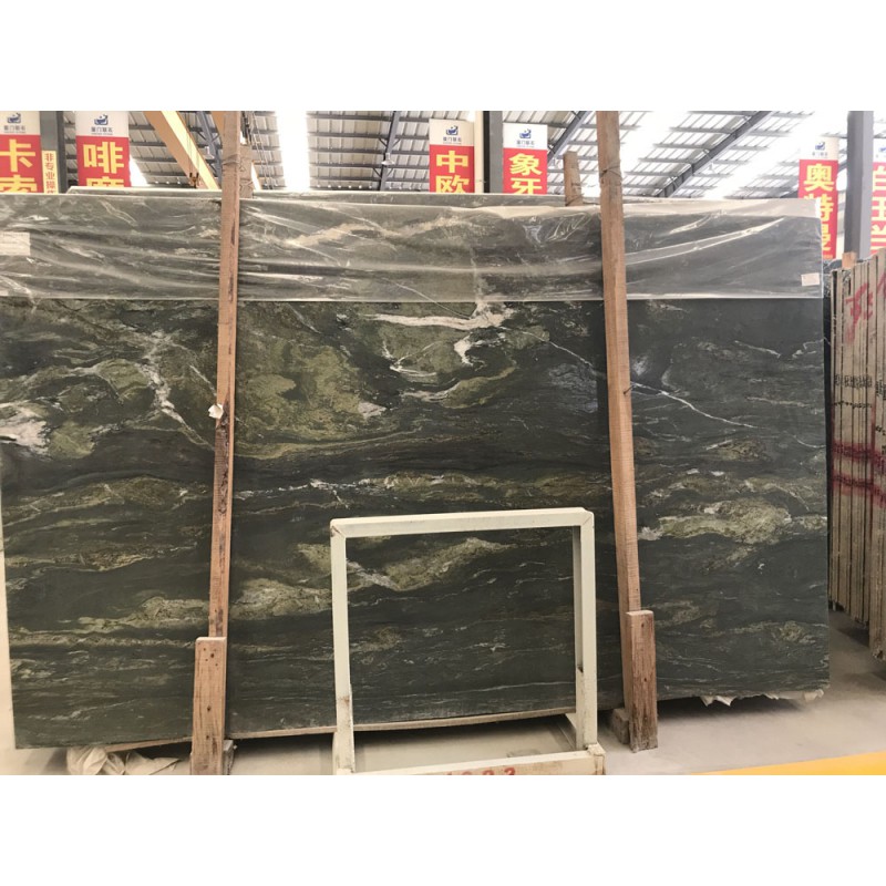 New Arrival American Rainforest Green Marble Slab