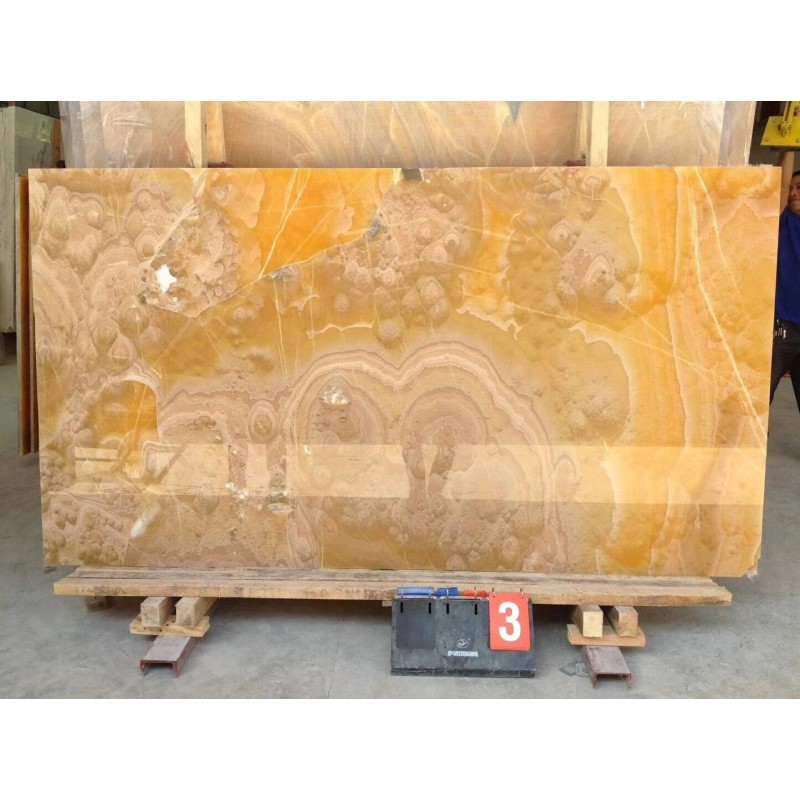 Pineapple Yellow Onyx Marble Slab