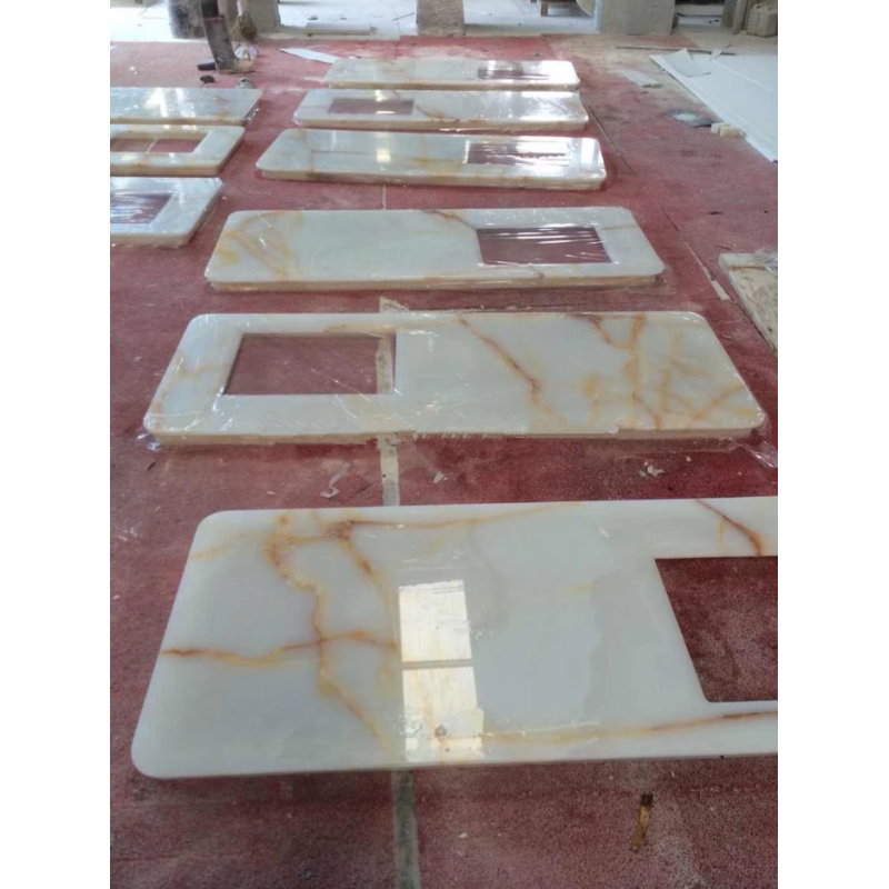 Polished White Onyx Stone Vanity Top Price