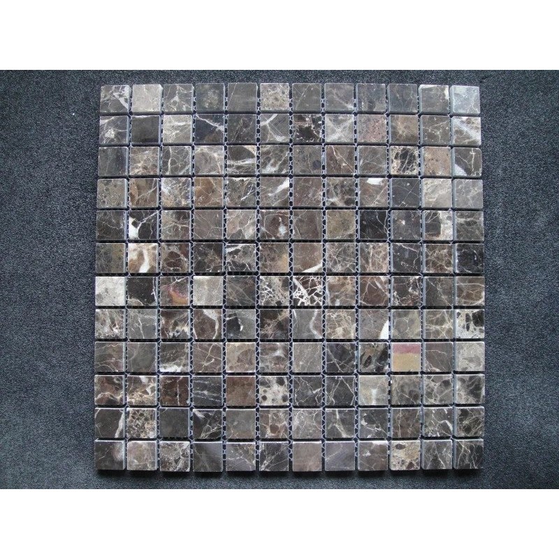 Polished Dark Emperador Marble Mosaic