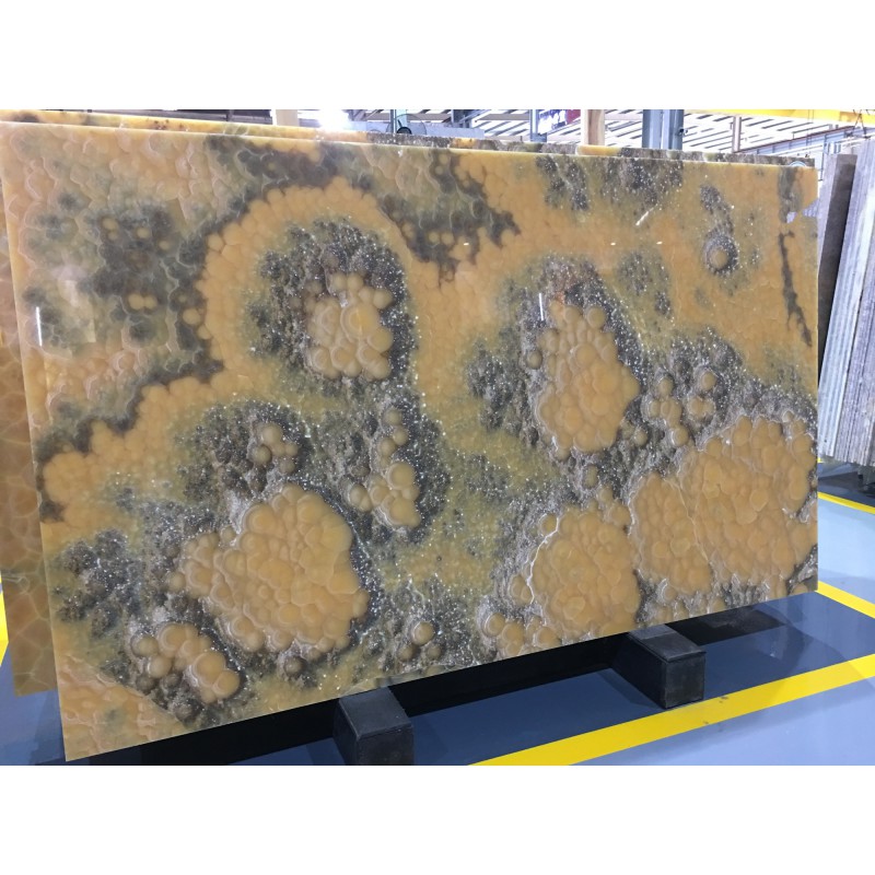 Transparent Orange Onyx Marble Slab