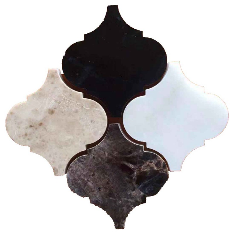 Emperador Light & Dark Luxury Tiles Lantern Marble Mosaic