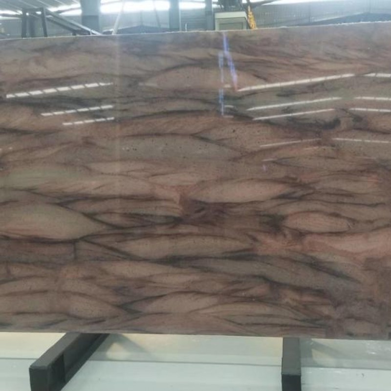 High Polished Luxury Red Colinar Marble Slab Feature Wall