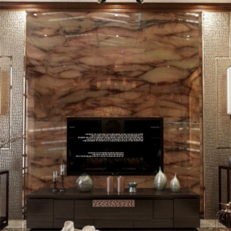 High Polished Luxury Red Colinar Marble Slab Feature Wall