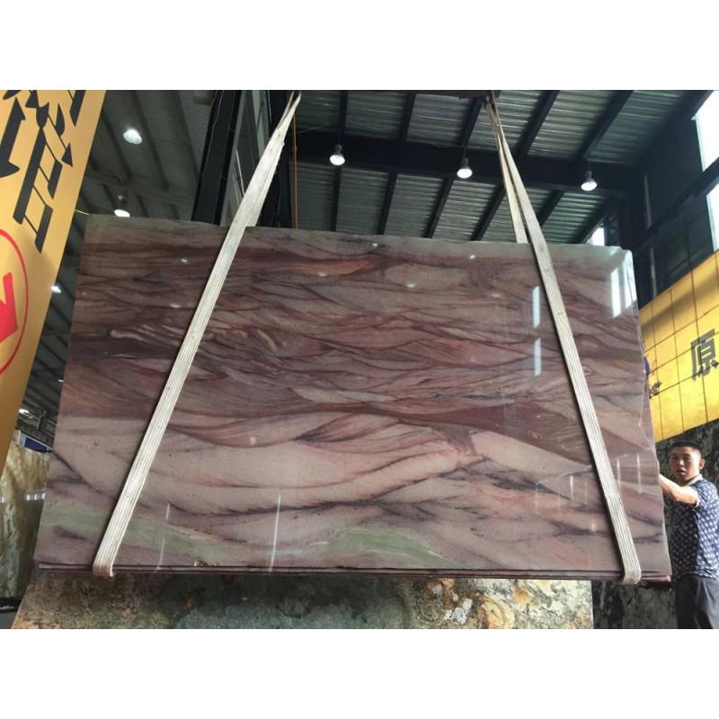 High Polished Luxury Red Colinar Marble Slab Feature Wall