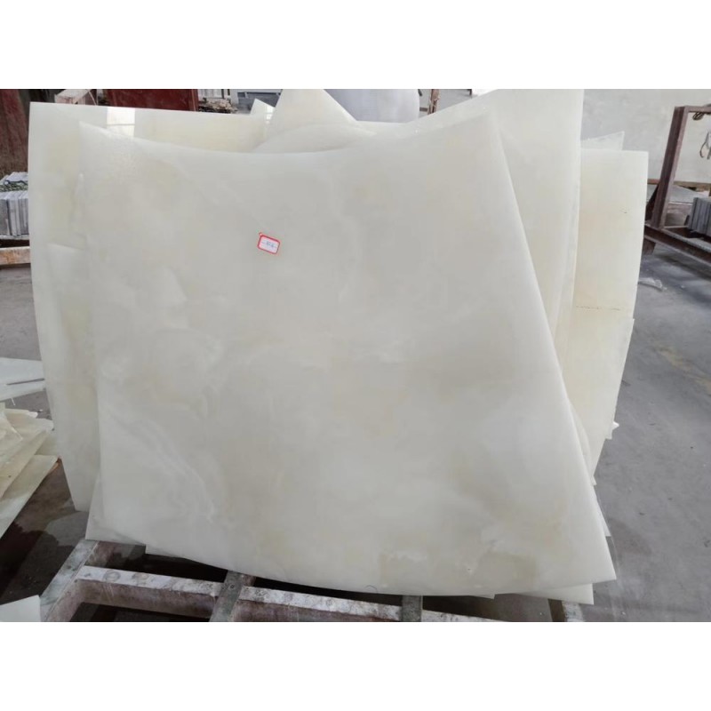 Translucent Snow White Marble Onyx Slab Price