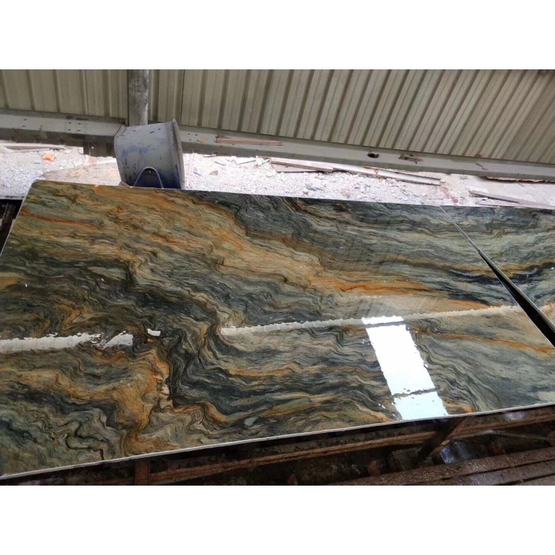 Green Raw Silk Granite