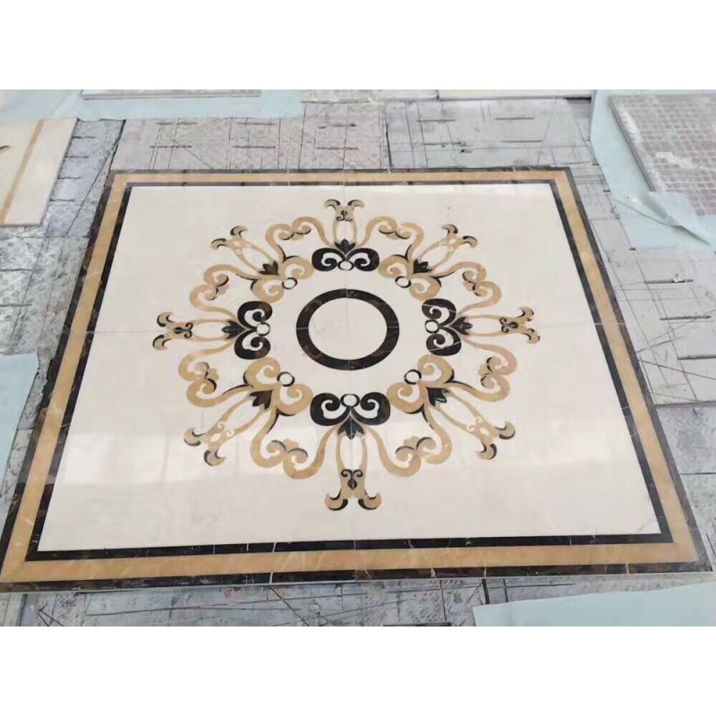 Living Room Waterjet Marble Medallion Tile