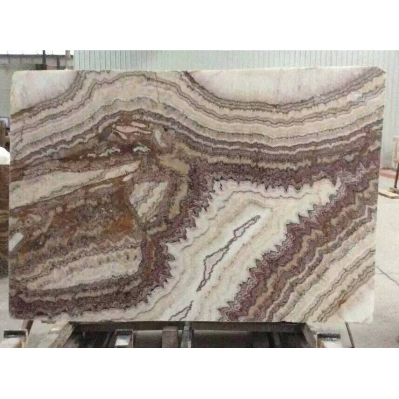 Natural Polished Rainbow Onyx Marble For Sale