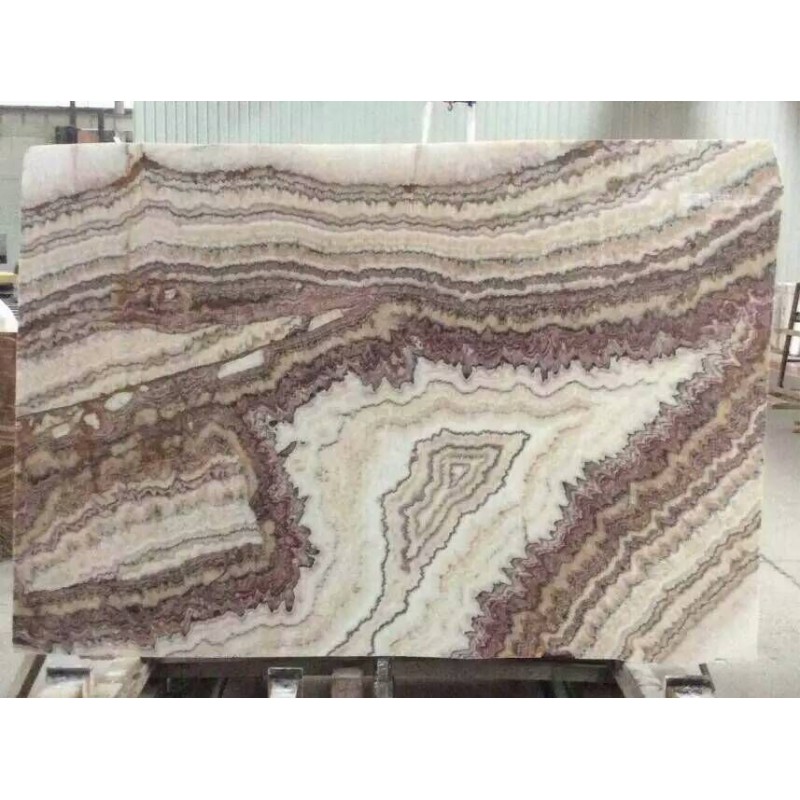 Natural Polished Rainbow Onyx Marble For Sale