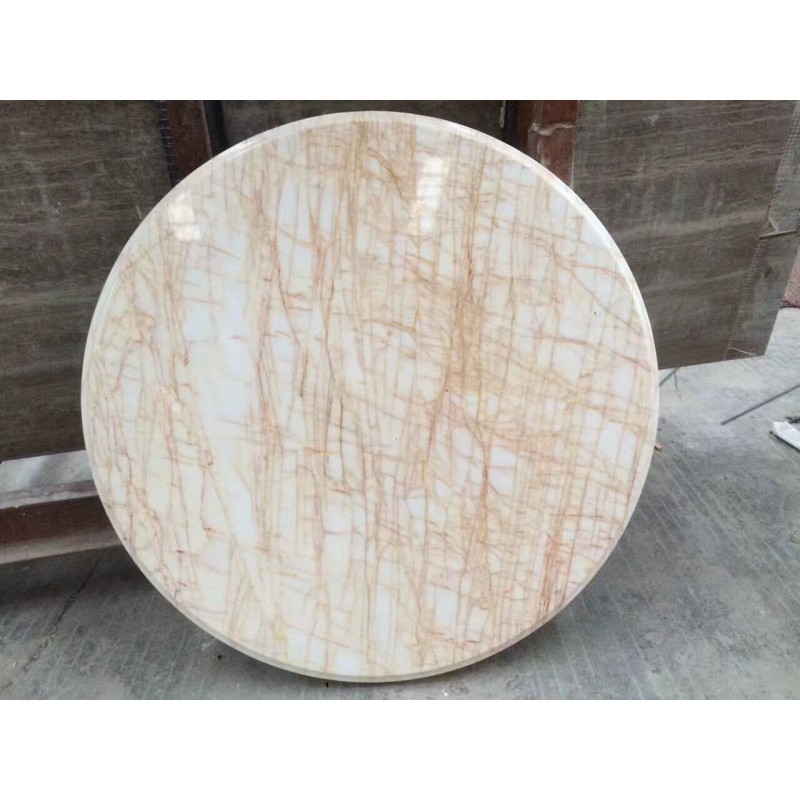 Oval Golden Spider Marble Table Top