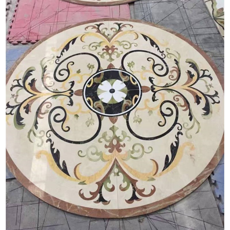 Round Water Jet Classic Pattern Marble Designs