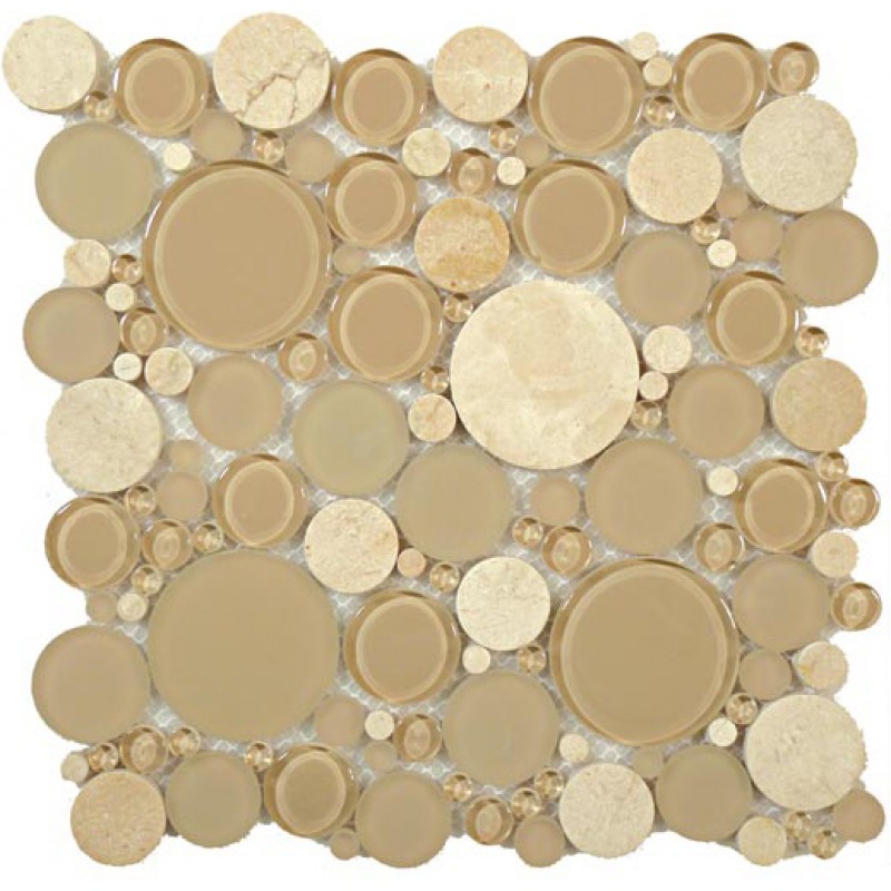 Calaccatta Gold Marble Mosaic Tile Penny Round Mosaic Tiles